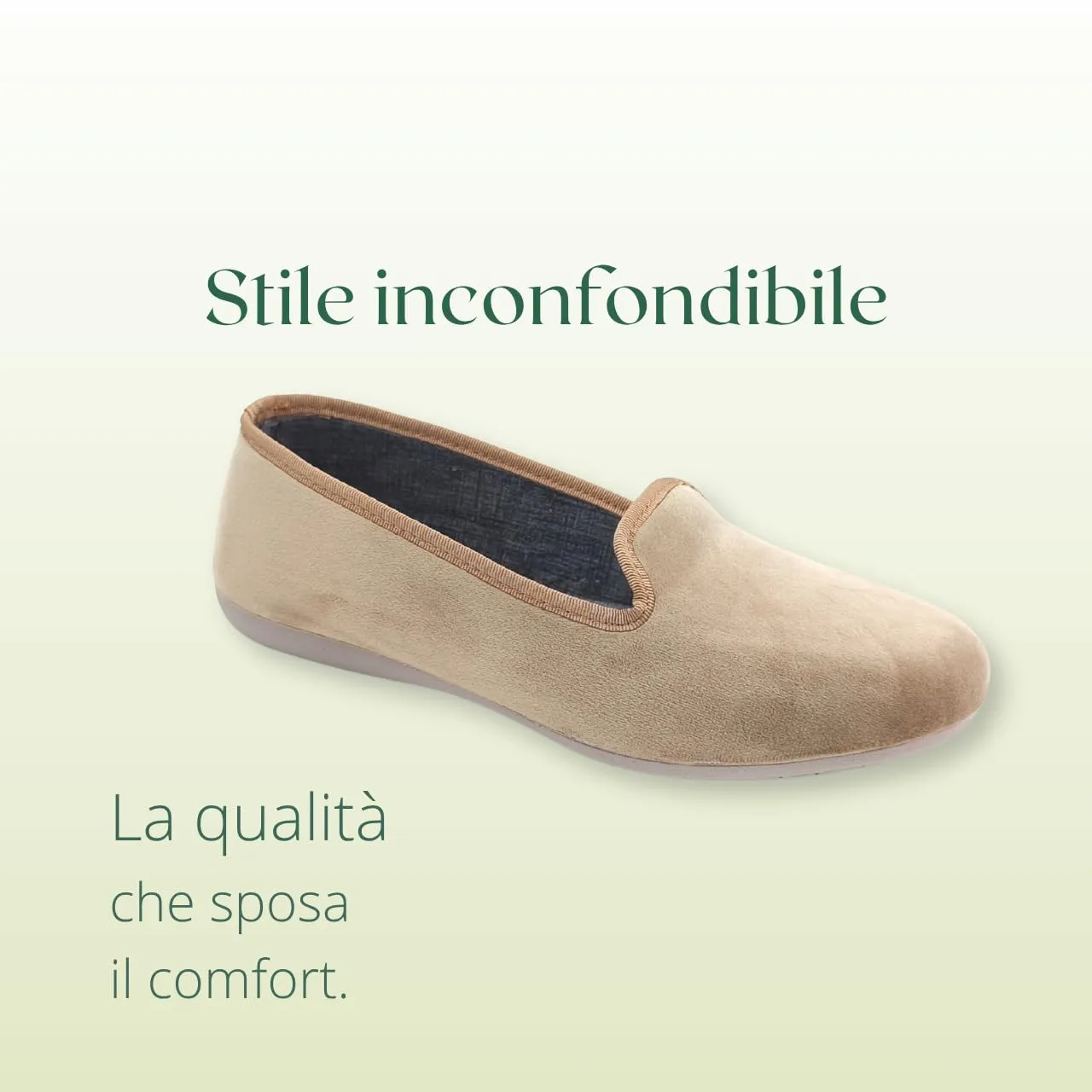Meravigliose Pantofole Invernali Donna, Eleganti Ballerine Chiuse da Casa Invernali in Velluto Rasato (Tortora, 41, Sistema Taglie Calzature EU, Adulto, Donna, Numero, Media, 41) - immagine 3