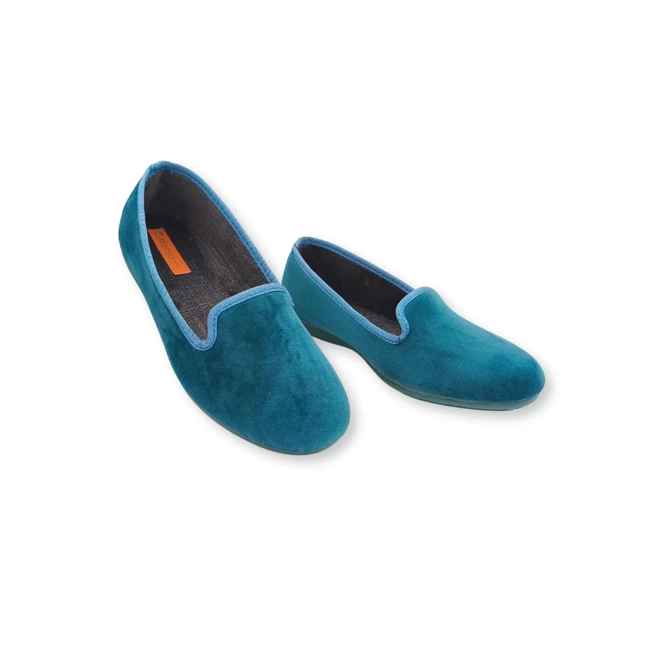 Meravigliose Pantofole Invernali Donna, Eleganti Ballerine Chiuse da Casa Invernali in Velluto Rasato (Petrolio, 36, Sistema Taglie Calzature EU, Adulto, Donna, Numero, Media, 36) - immagine 1