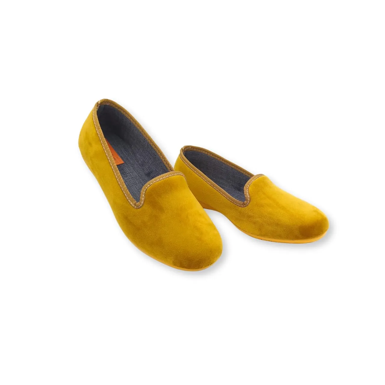 Meravigliose Pantofole Invernali Donna, Eleganti Ballerine Chiuse da Casa Invernali in Velluto Rasato (Ocra, 41, Sistema Taglie Calzature EU, Adulto, Donna, Numero, Media, 41) - immagine 1
