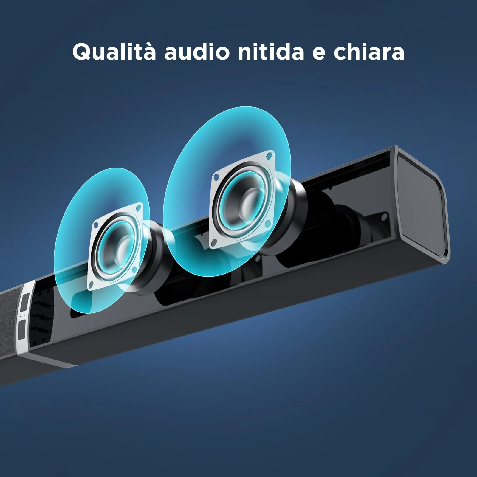 HoYLluDLL Bluetooth Soundbar per TV, 32 Inch Staccabile 2 in 1 Sound Bar per Televisore con Audio Potente, Altoparlanti per TV per Home Theater Audio, 2.0 canali con OPT/ARC/AUX, 1pcs - immagine 7