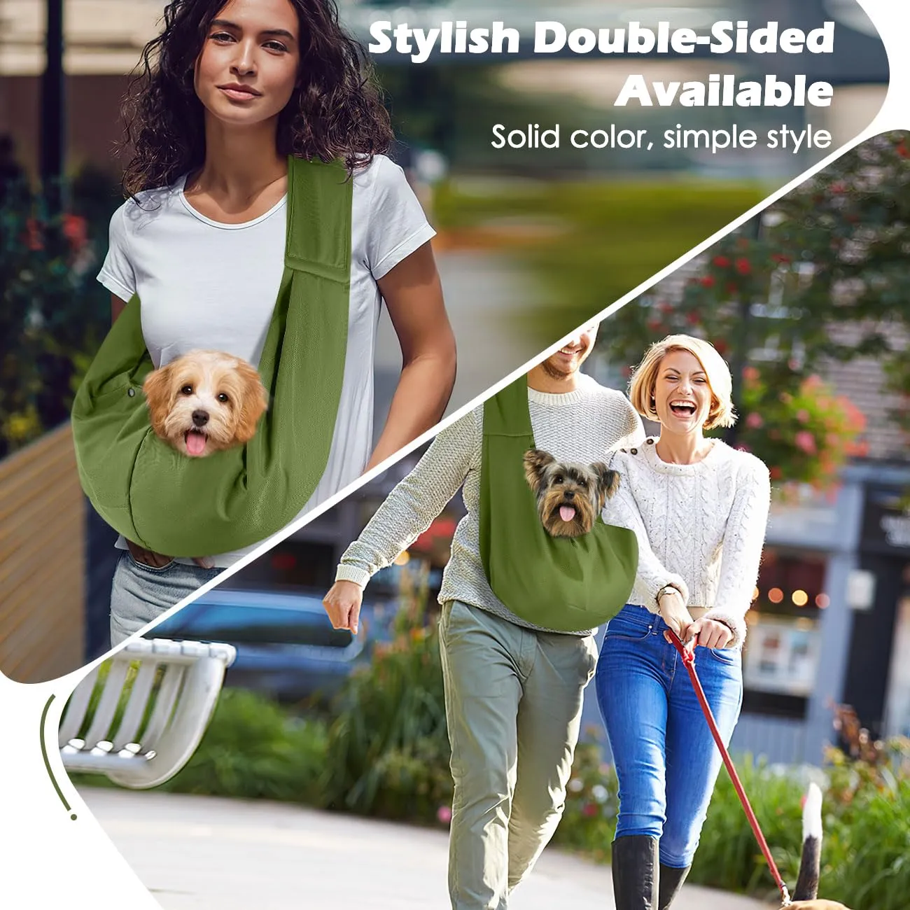 Pawaboo Fascia Trasportino per Cane Piccolo, Verde Matcha - immagine 5