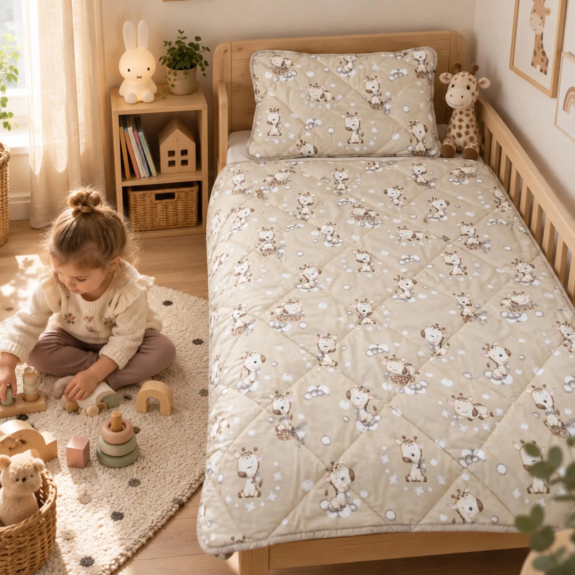 Piumino lettino senza federa cotone Set coperta cuscino culla - immagine 6