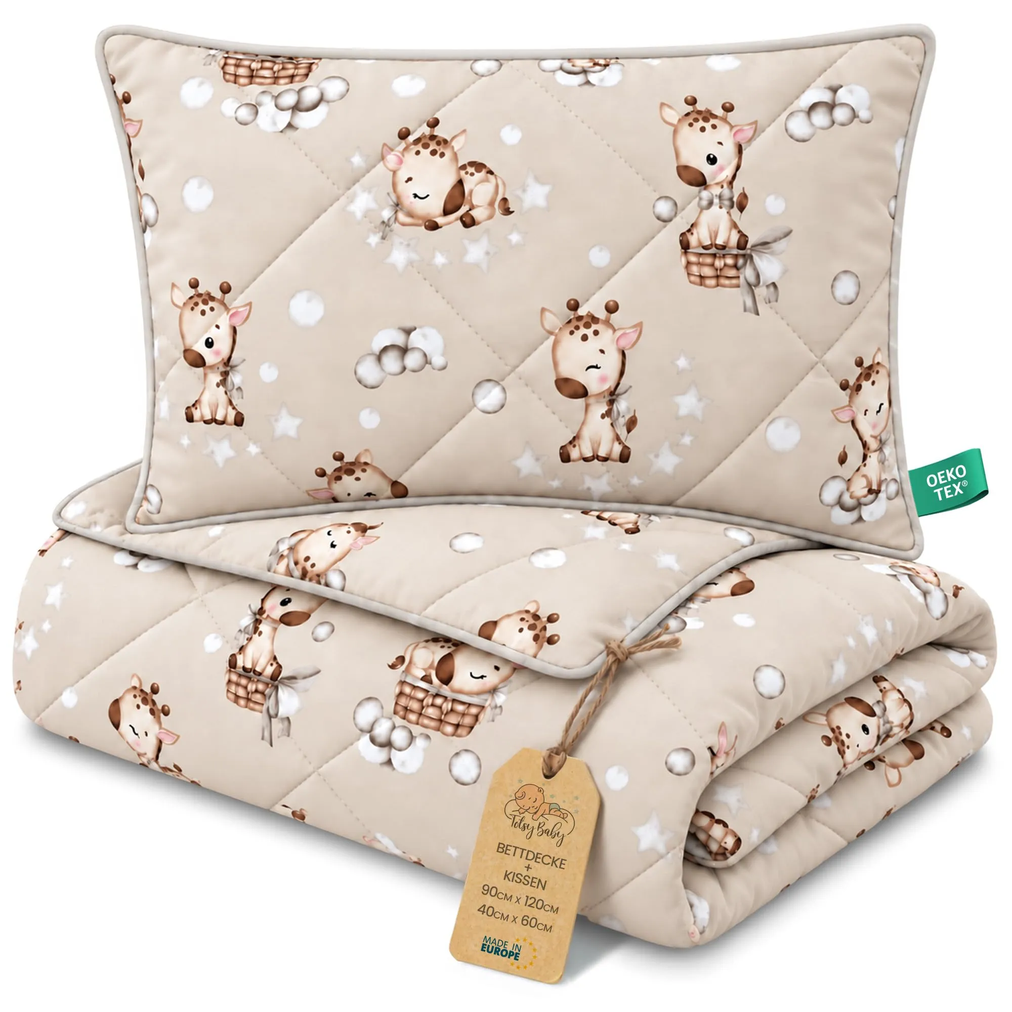 Piumino lettino senza federa cotone Set coperta cuscino culla - immagine 1