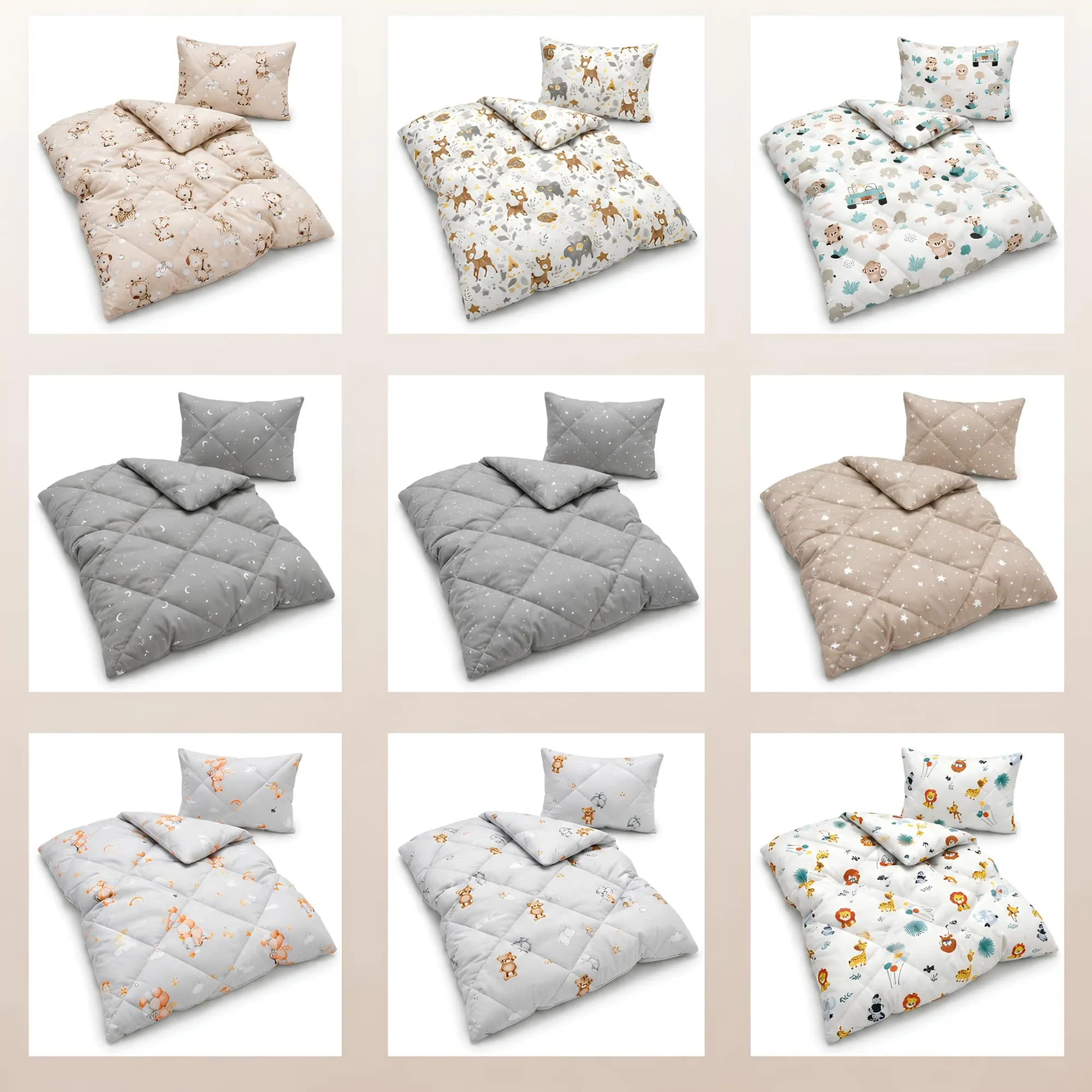 Piumino lettino senza federa cotone Set coperta cuscino culla - immagine 2