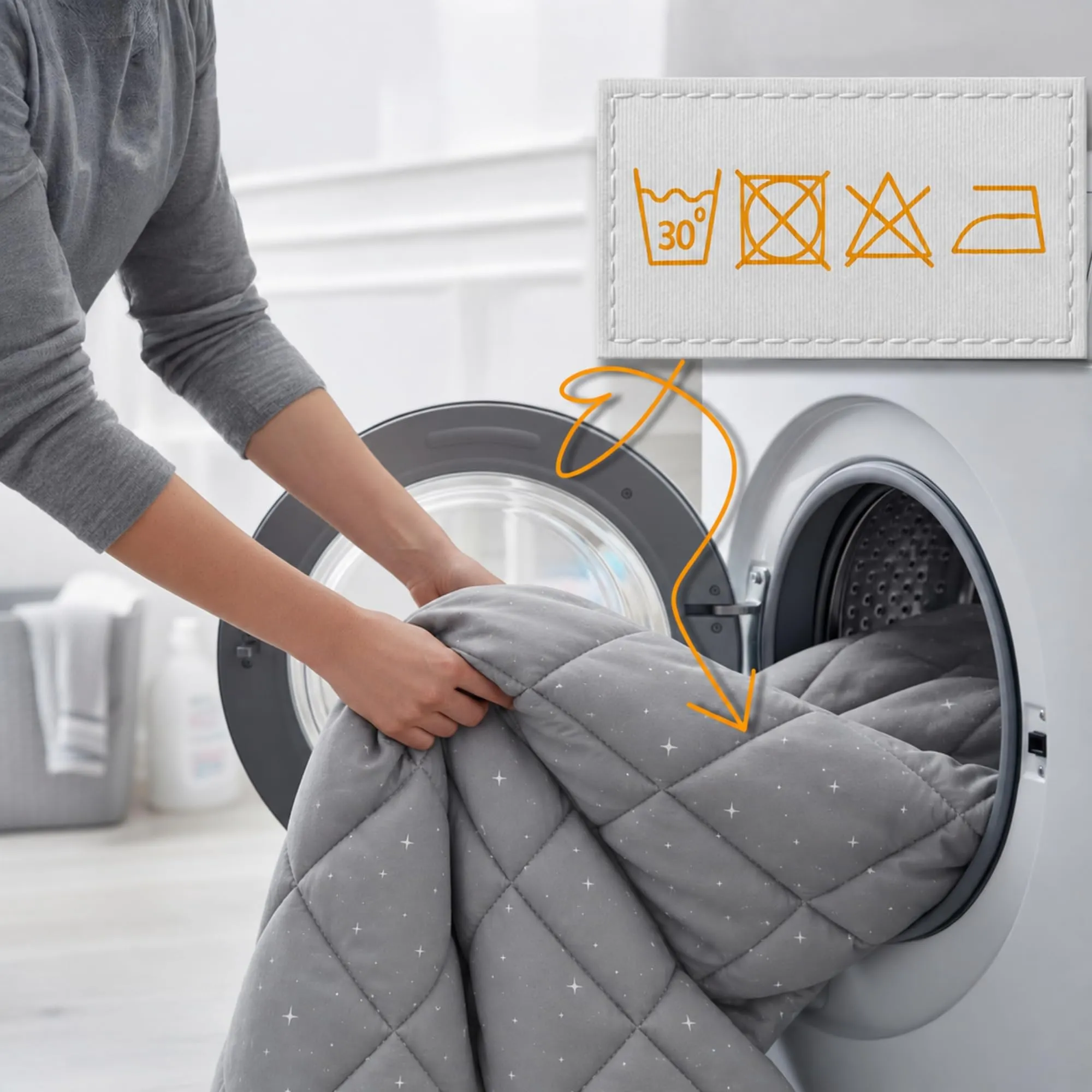 Piumino lettino senza federa cotone Set coperta cuscino culla - immagine 5