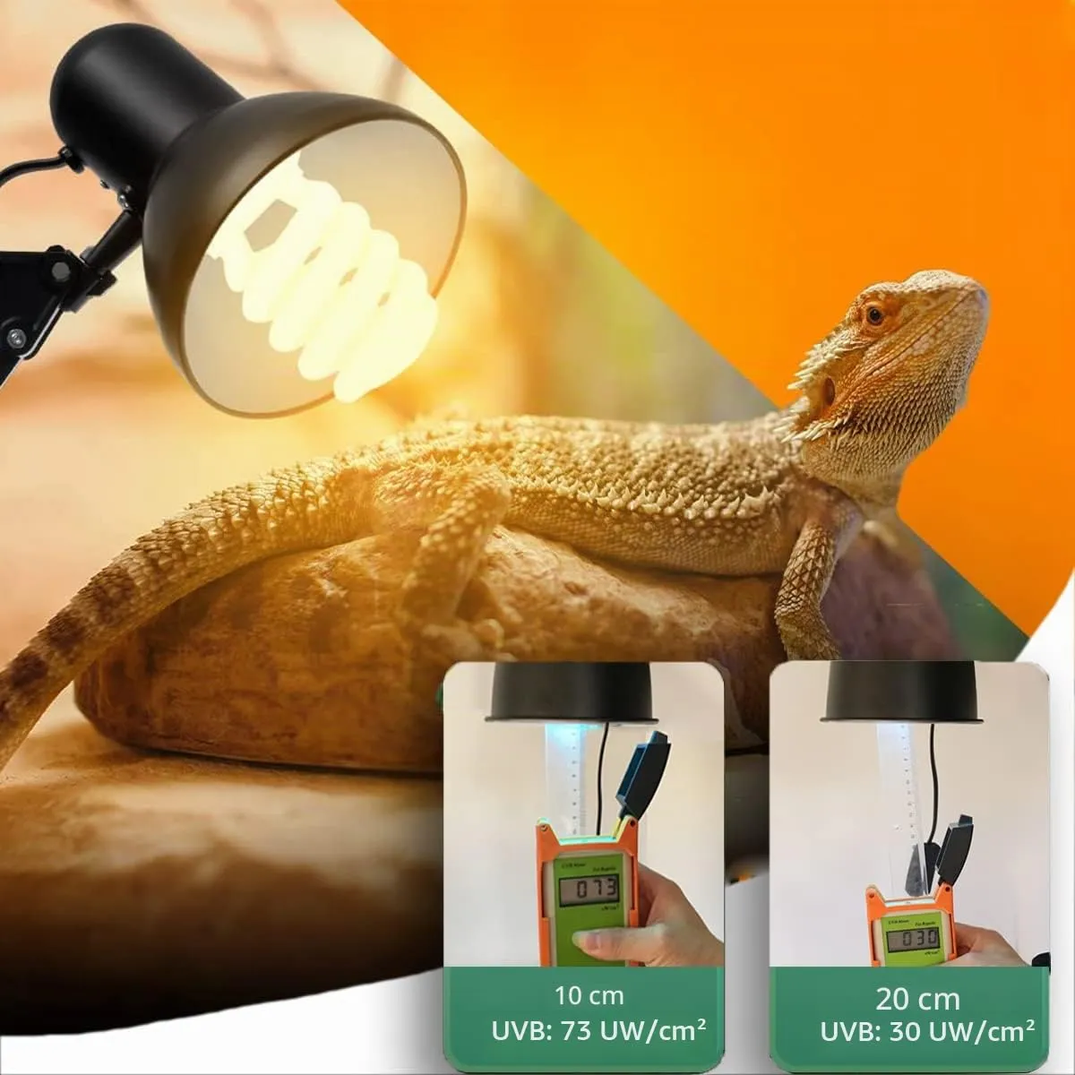 QeeHeng Lampadine UVB per rettili Lampadina per tartaruga per tartarughe acquatiche Lampade per terrari tropicali Supplemento di calcio per foresta pluviale tropicale Lucertola serpente (UVB5.0 26W) - immagine 4