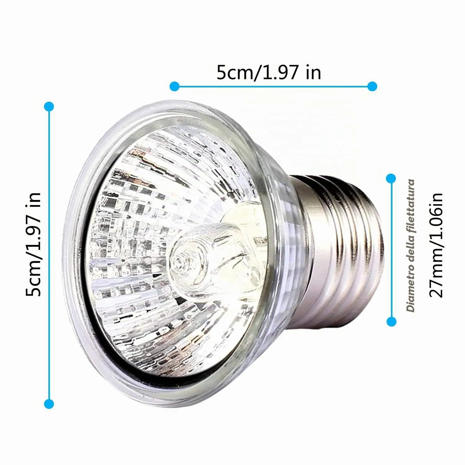 PewinGo 50W*4 Lampadine Tartarughe, Lampadine Rettile e Anfibio per Lampada Calore, E27 UVA UVB per Tartaruga, Serpente, Lucertola, Camaleonte ECC - immagine 4