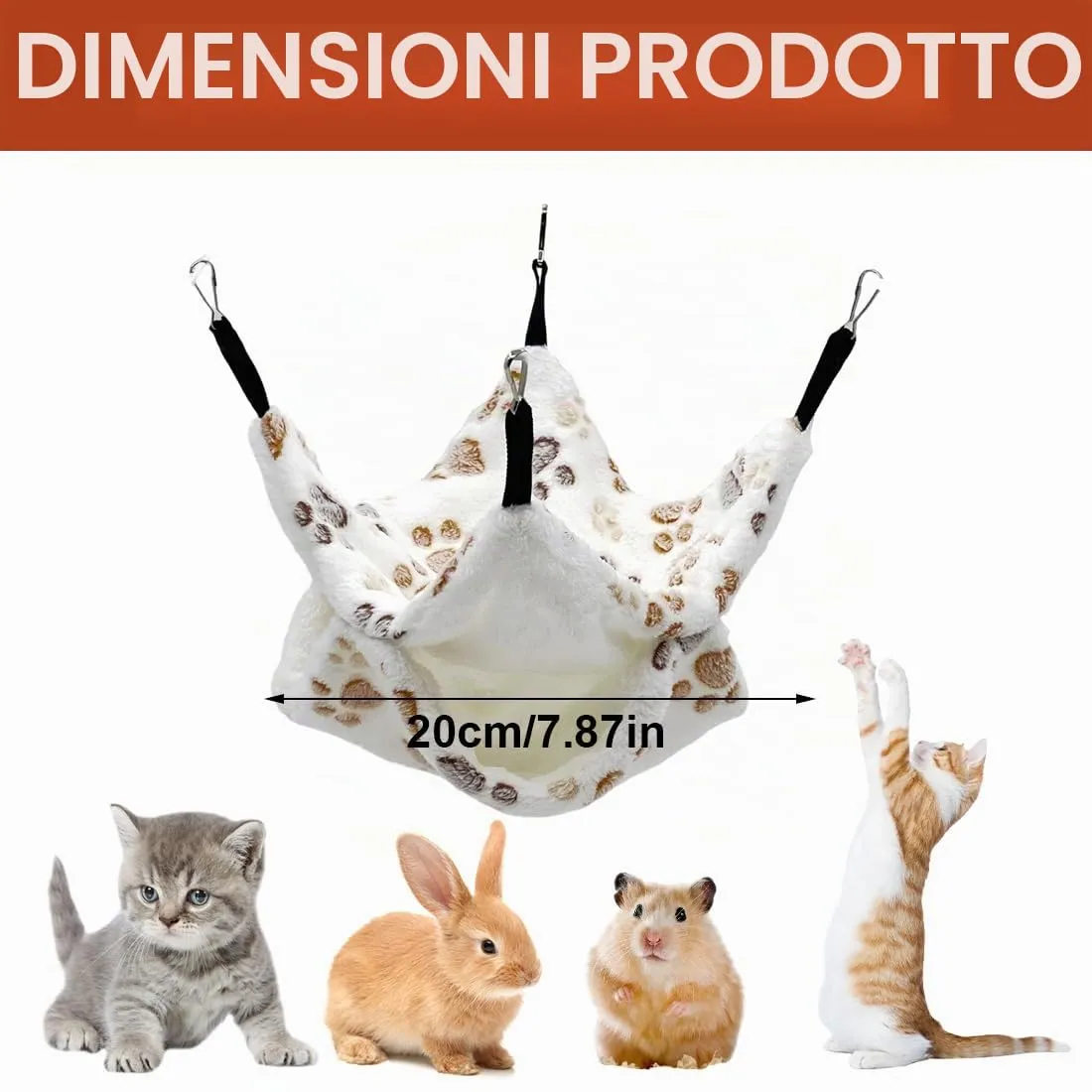 WeddHuis 1 Pezzo Cuscino Penna per Criceti Gerbils Piccoli Animali Domestici Morbido Caldo Piuma Animali da Compagnia Accessori Gabbia Cuscino Penna per Piccoli Animali per Dormire Hamster (Stella) - immagine 2