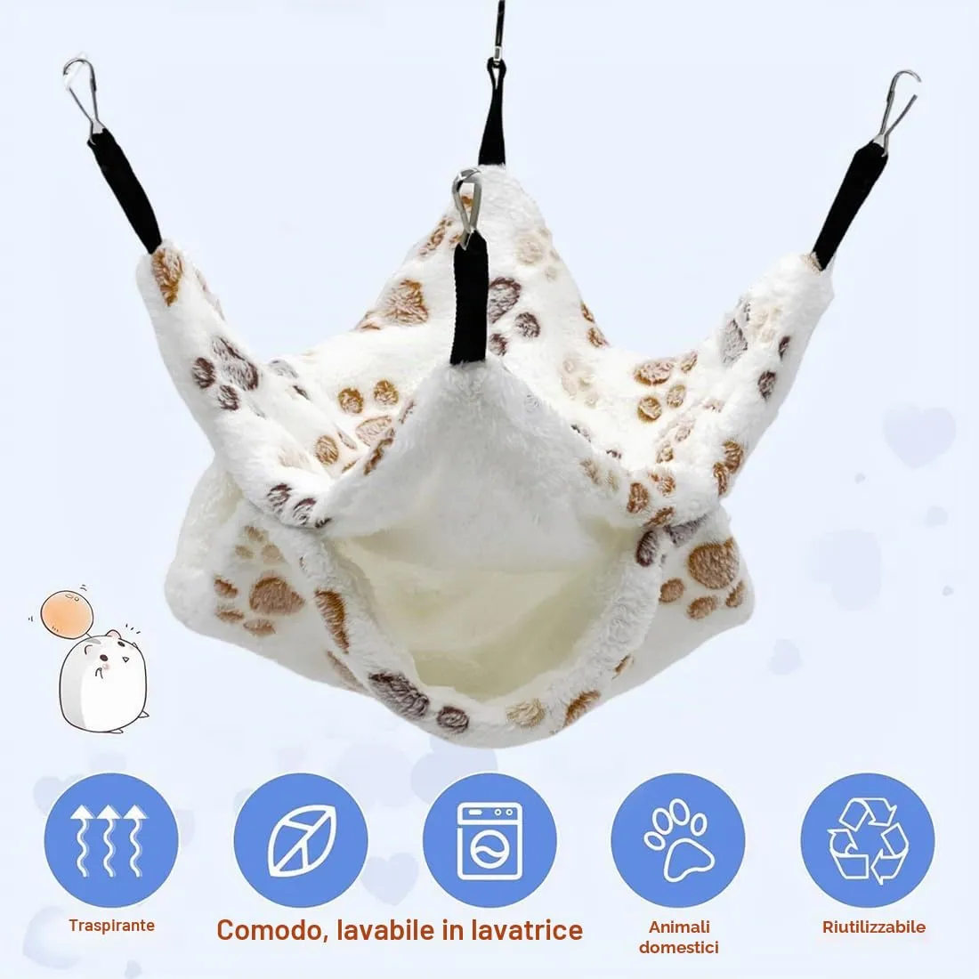 WeddHuis 1 Pezzo Cuscino Penna per Criceti Gerbils Piccoli Animali Domestici Morbido Caldo Piuma Animali da Compagnia Accessori Gabbia Cuscino Penna per Piccoli Animali per Dormire Hamster (Stella) - immagine 4