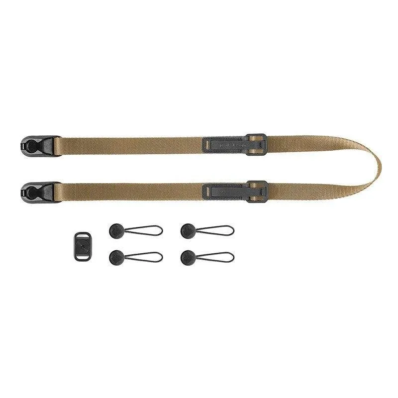 Cinturino Peak Design Leash Coyote regolabile alluminio/nylon 90kg 83-145cm - immagine 1