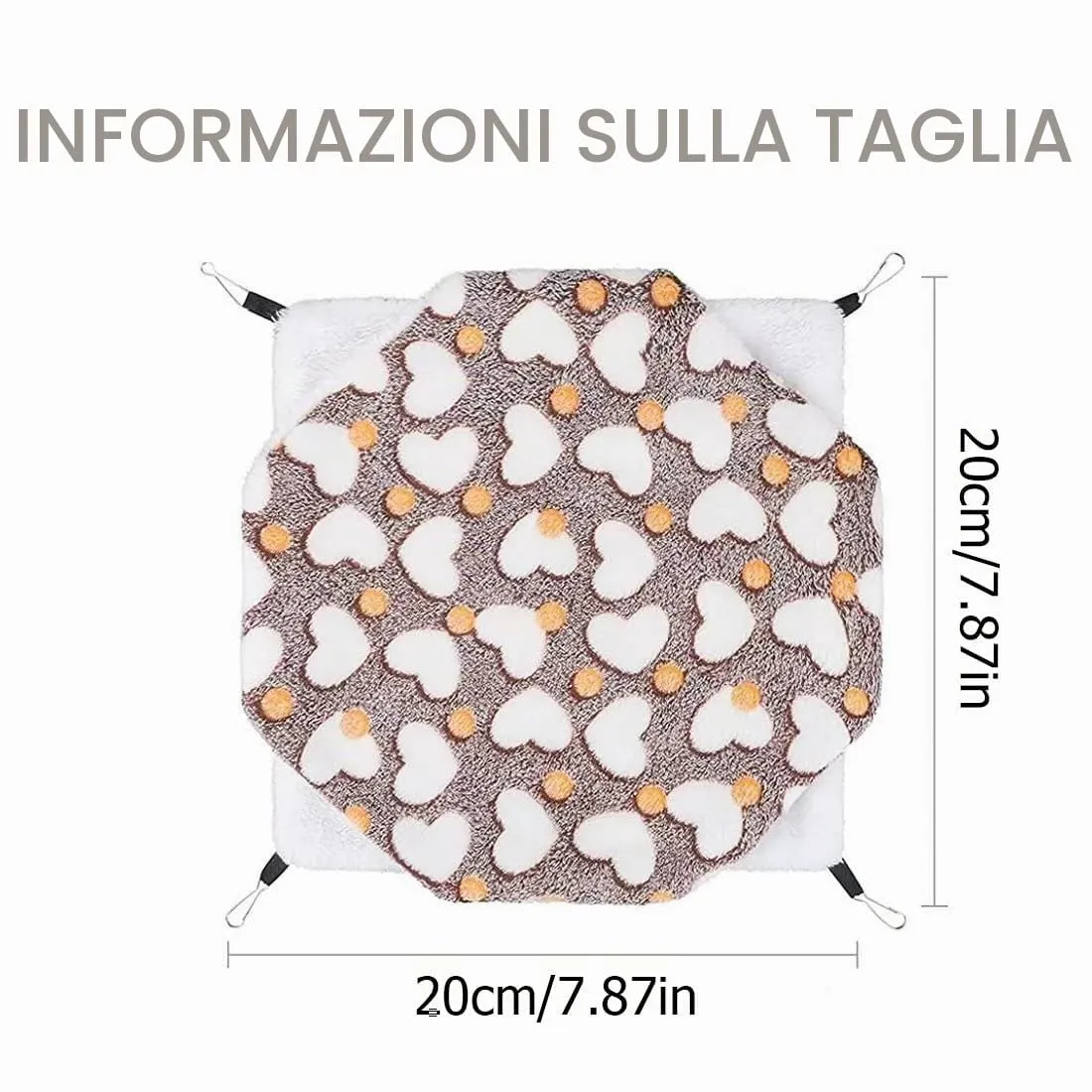 WeddHuis 1 Pezzo Amaca per Porcellini d'India per Ratti Furetti Piccoli Animali Morbido Caldo Pile Accessori per Gabbia Letto Sospeso per Dormire Criceti (Stella) - immagine 2