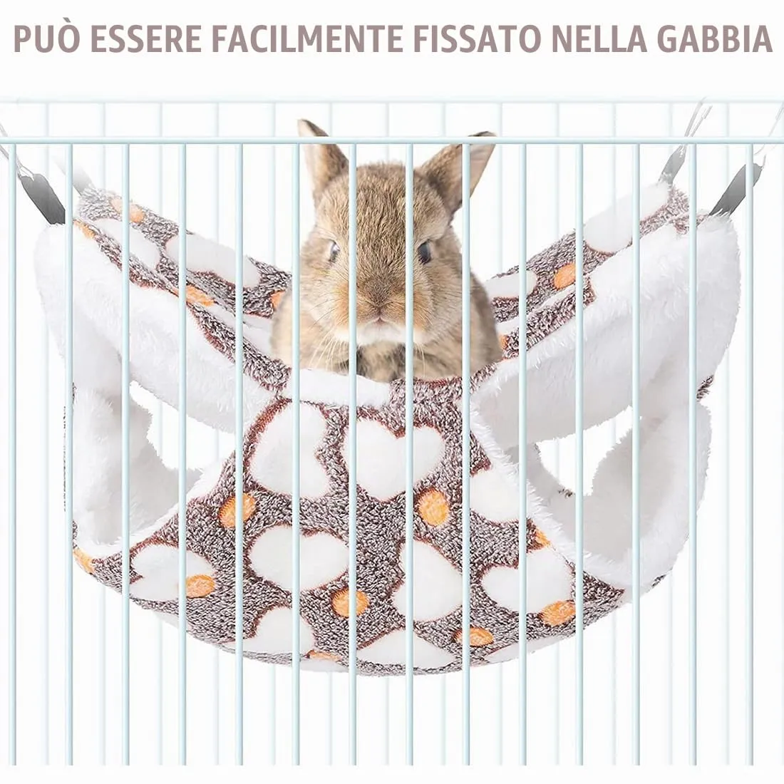 WeddHuis 1 Pezzo Amaca per Porcellini d'India per Ratti Furetti Piccoli Animali Morbido Caldo Pile Accessori per Gabbia Letto Sospeso per Dormire Criceti (Stella) - immagine 5