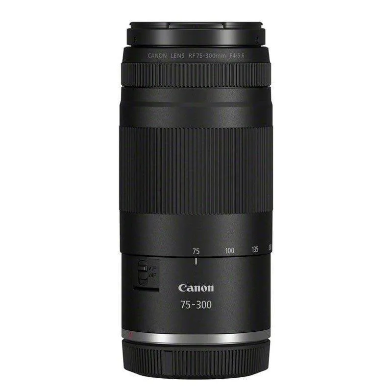 Obiettivo Canon RF 75-300mm F4-5.6 Zoom Tele Montatura RF Leggero Nero - immagine 1