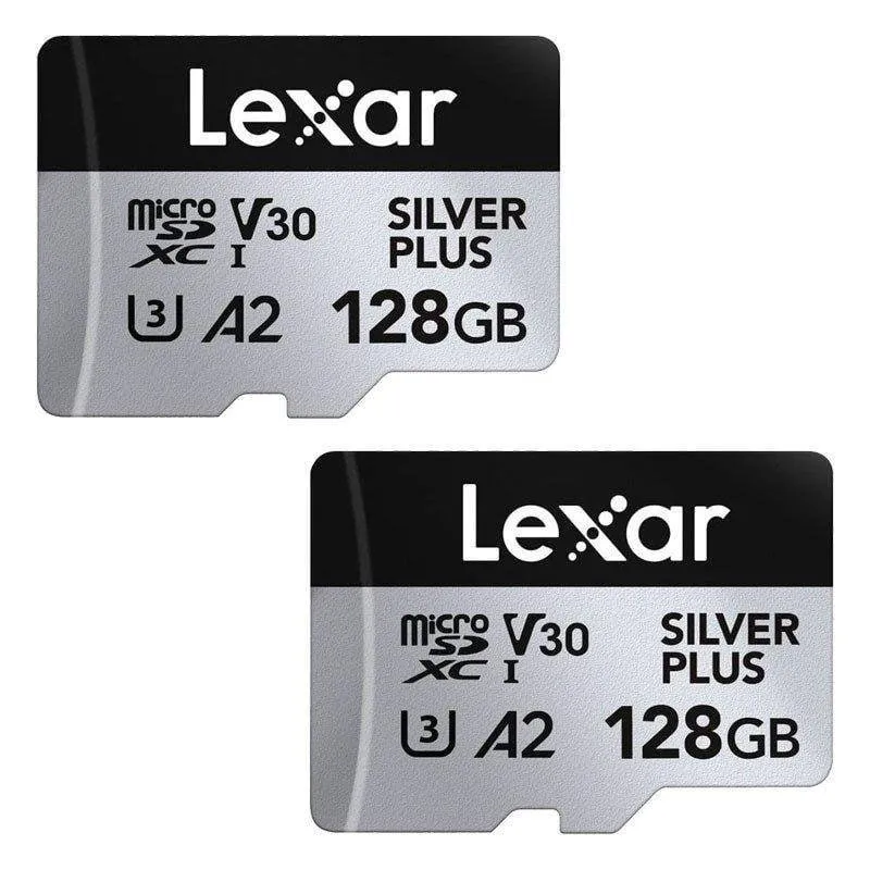 Scheda MicroSD Lexar Professional Silver Plus 128GB Pack 2 UHS-I V30 A2 - immagine 1