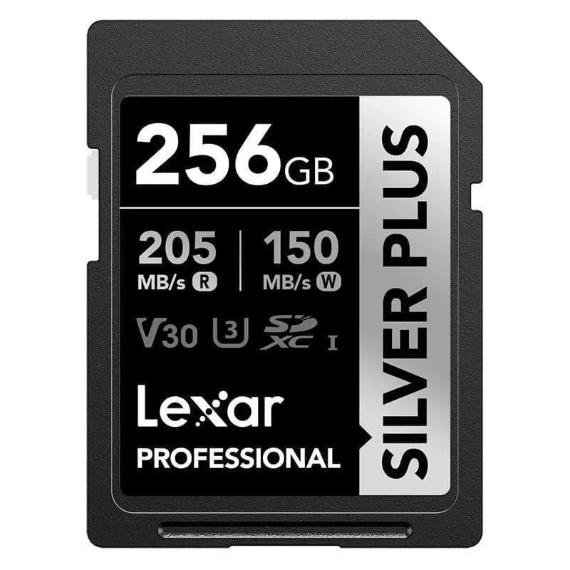 Scheda SD Lexar Professional SILVER PLUS 256GB SDXC UHS-I V30 205MB/s - immagine 1
