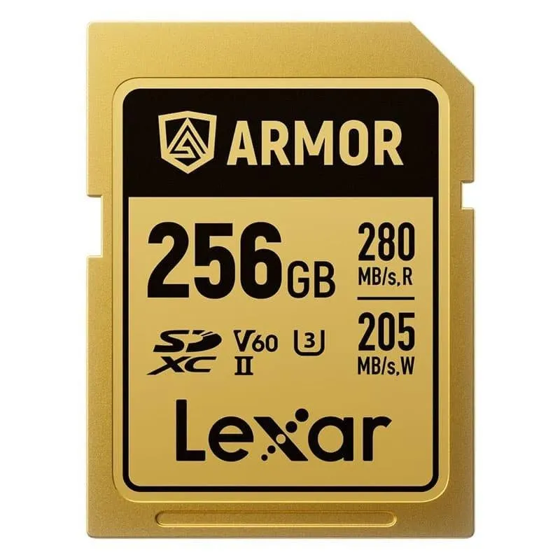 Scheda SD Lexar ARMOR GOLD SDXC UHS-II 256GB V60 IP68 lettura 280MB/s - immagine 1