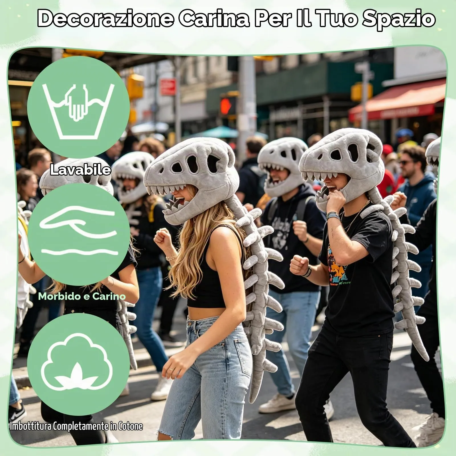 Costume da scheletro di Diinosaurrro, Costume da Diiinosauro - immagine 4