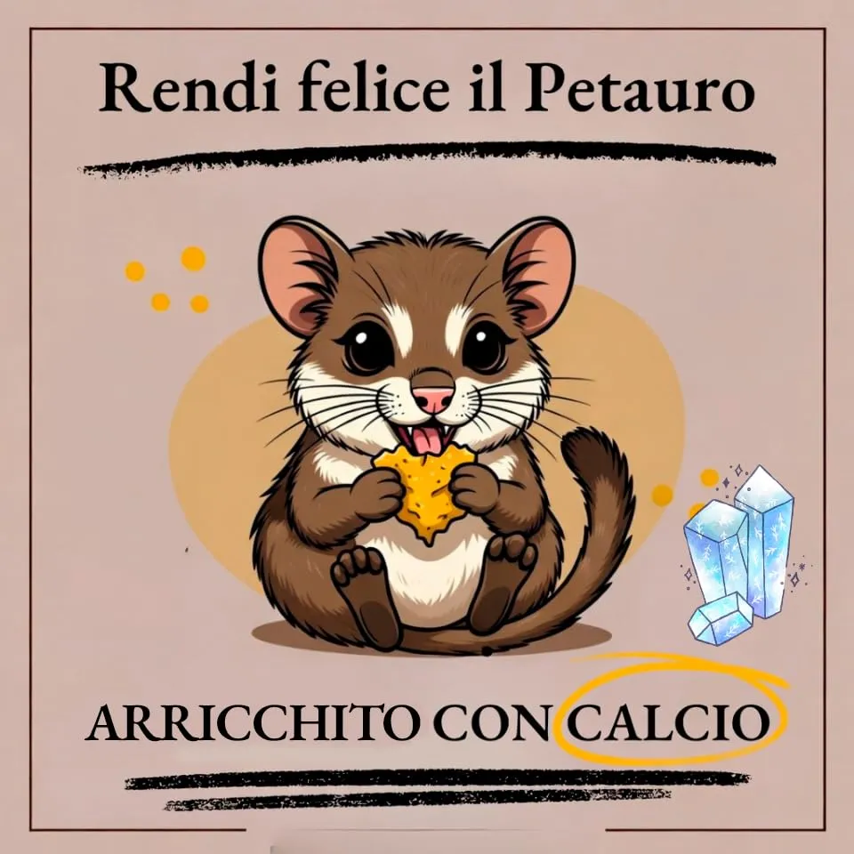 Mangime Petauro dello Zucchero arricchito con Calcio, confezione 1 KG / 2KG / 3KG (3 KG) - immagine 2