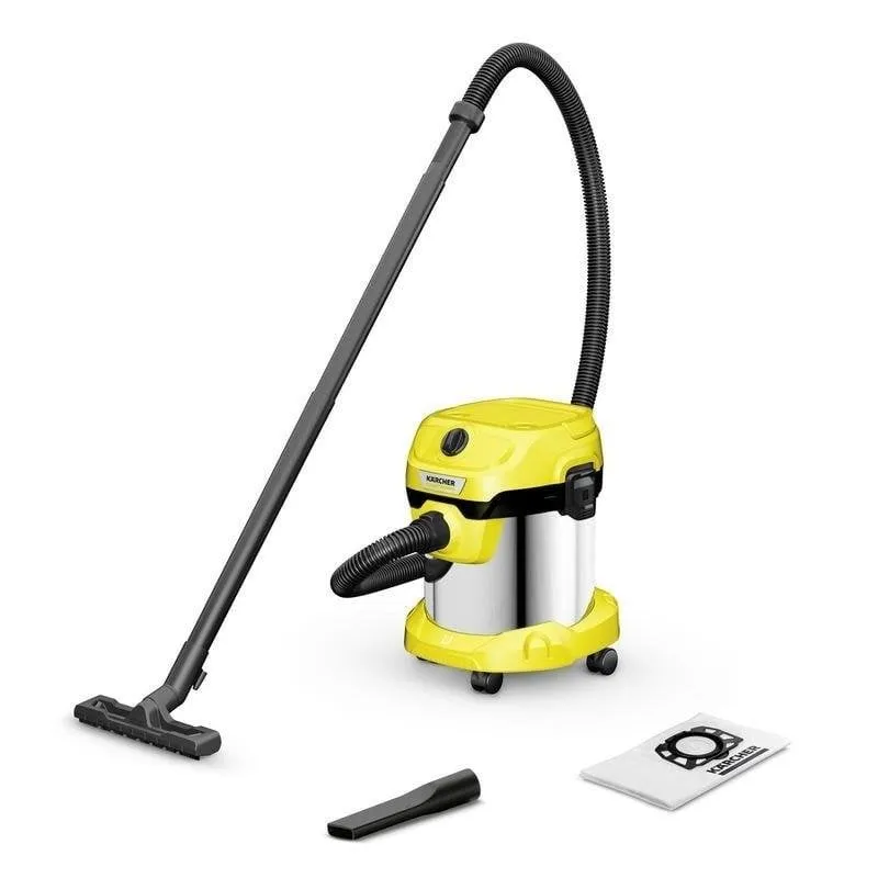 Bidone Aspiratutto Kärcher V-15/4/18 1000W Filtro HEPA 15L Acciaio Inox - immagine 1