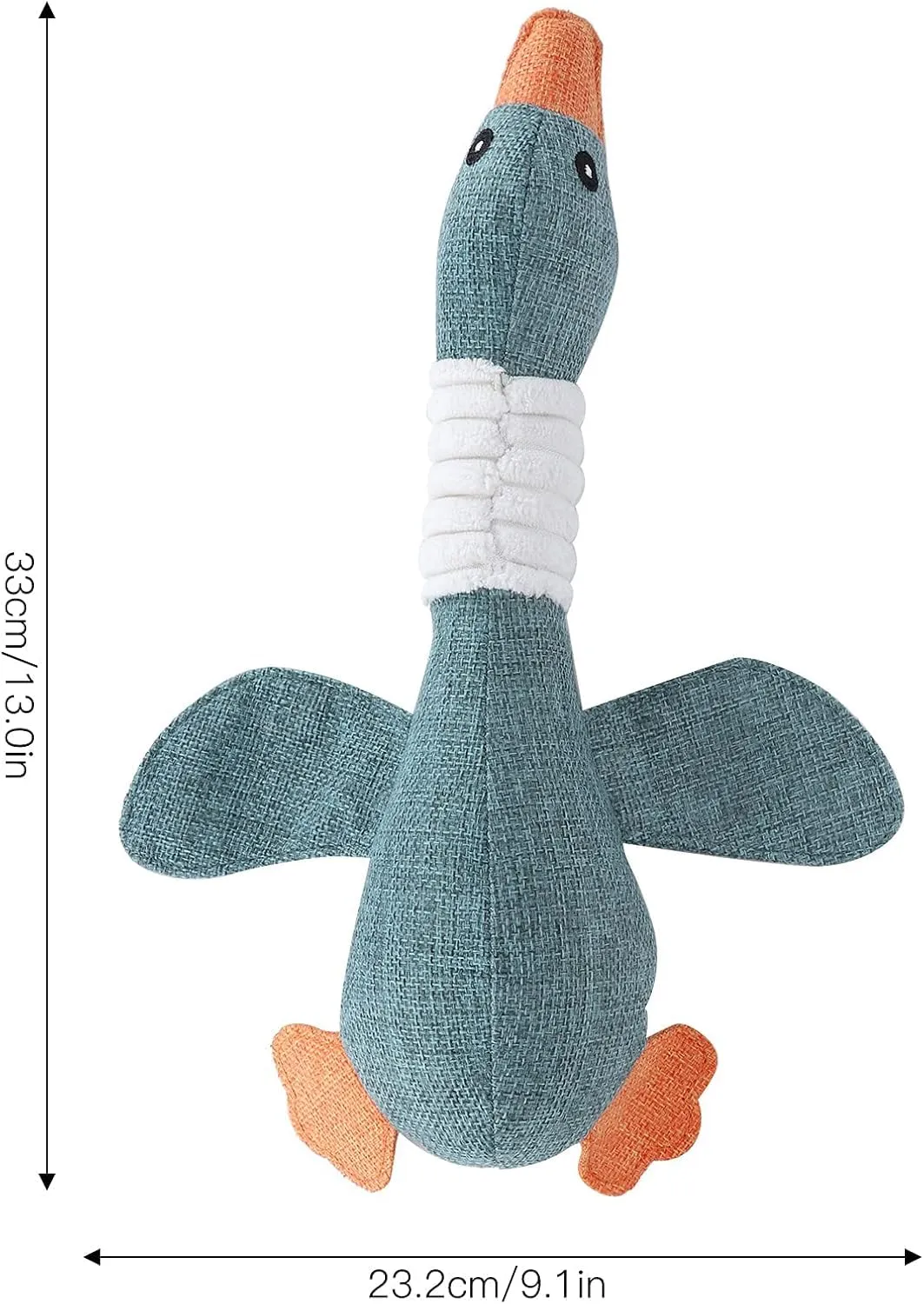 ZUMME Giocattolo da masticare Anatra. 28 * 32cm Peluche per cani, Peluche cigolante, Gioco interattivo per cani, Peluche interattiva da coccolare, per cani di taglia piccola, media e grande (Blu) - immagine 3