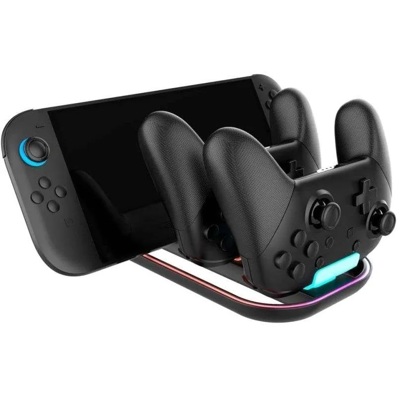 Nacon Supporto di ricarica per Nintendo Switch e 2 Controller Switch Pro - immagine 1