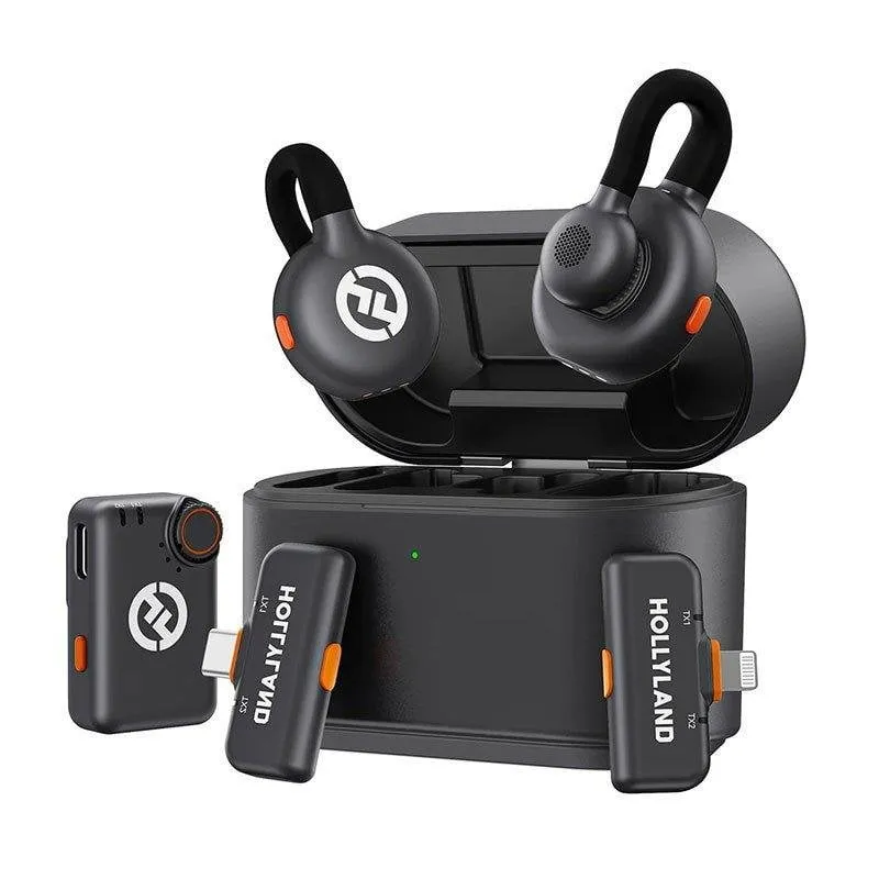 Microfono Hollyland Lark M2S Ultimate Kit USB-C omnidirezionale con riduzione rumore - immagine 1