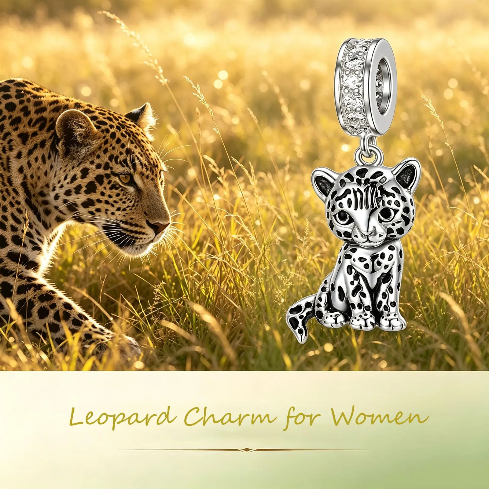 ROMANTICWORK Argento Sterling 925 koala/maialino/gatto/colibrari/bovino/manzo/leone/volpe/scimmia/teschio/tigre/panda rosso per braccialetti animali gioielli da donna, 15.8mm*10.1mm, Argento sterling - immagine 2