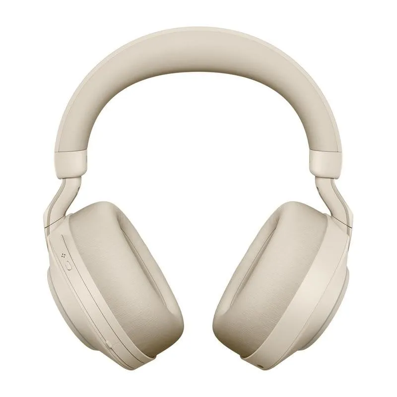 Auricolari Jabra Evolve2 85 Wireless e cablati Bluetooth con Cancellazione del Rumore, Microfono, Ufficio, Beige - immagine 1