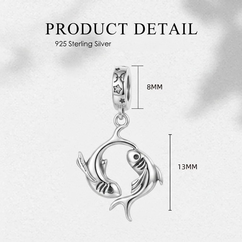 ROMANTICWORK Charm a forma di koala/maiale/mucca delle Highlands/scimmia/leone/volpe/colibrò/tigre/panda rosso in argento Sterling 925 per braccialetti. Gioielli a forma di animale - immagine 5
