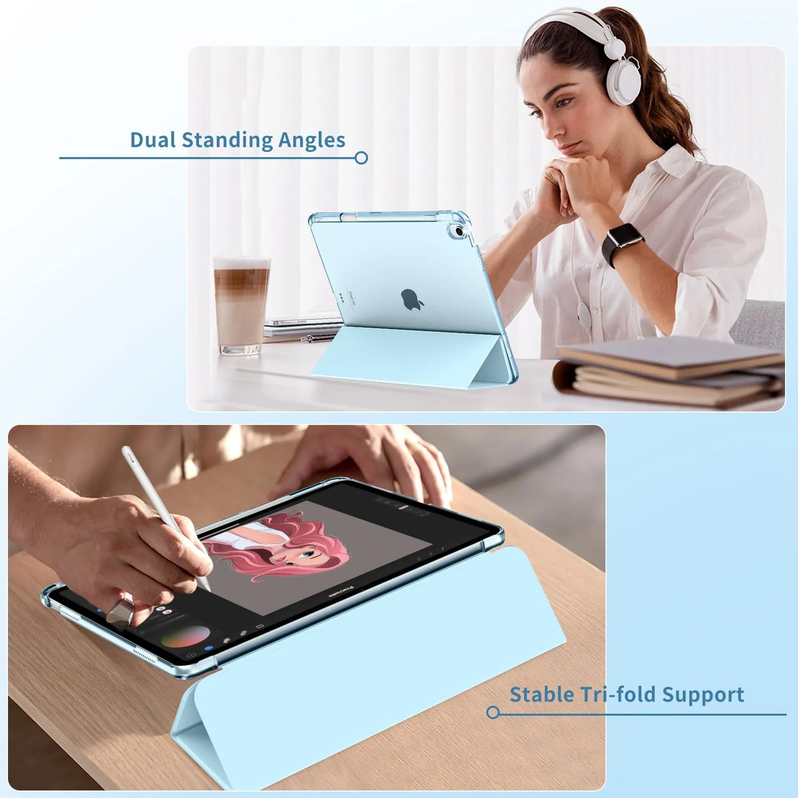 MoKo Cover per iPad Air 13 Pollici Case (M4/M3/M2) con Portapenna - immagine 8