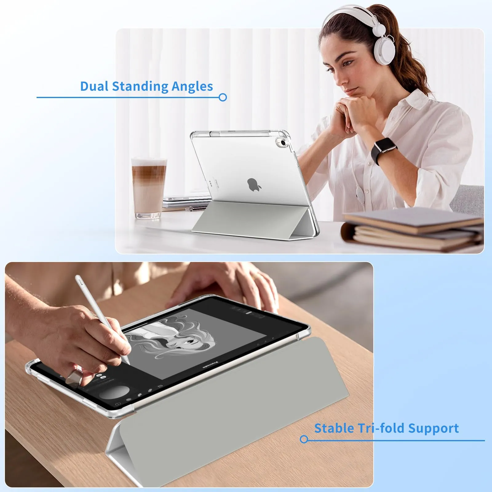 MoKo Cover per iPad Air 13 Pollici Case (M4/M3/M2) con Portapenna - immagine 8
