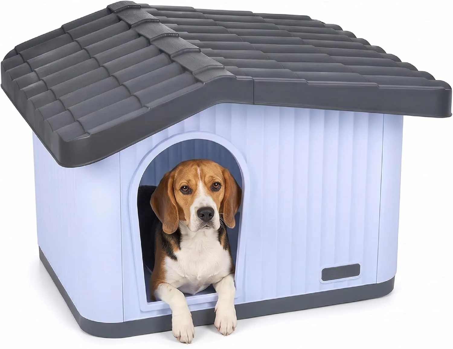 Baroni Home Cuccia per Cani e Gatti da Esterno in PP Resistente, Impermeabile e Anti UV, Casetta per Animali con Bocchette di Aerazione, Montaggio Facile (Grande) - immagine 1