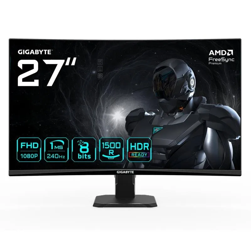 Monitor GIGABYTE GS27FC2 27" FullHD 240Hz VA Curvo 1ms HDR - immagine 1