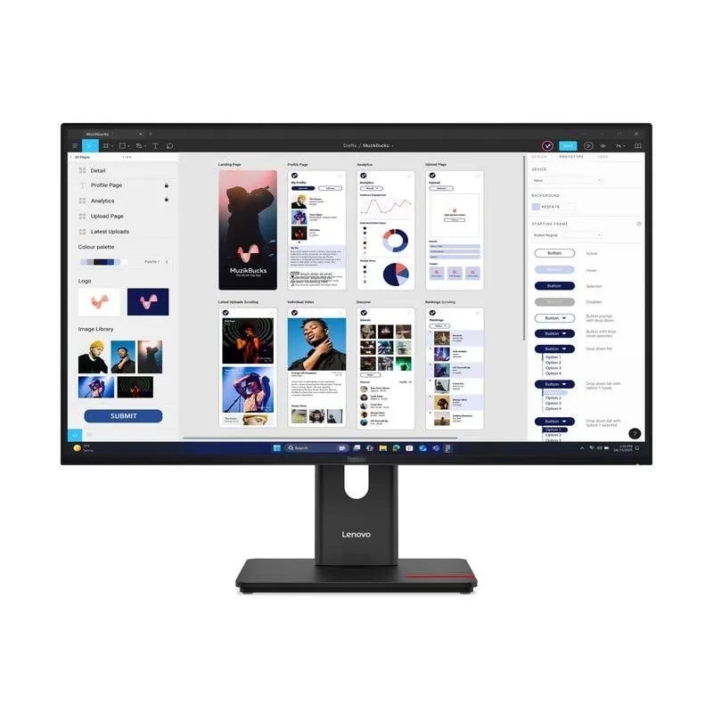 Monitor Lenovo ThinkVision T32UD-40 31.5" UltraHD 4K 60Hz IPS 6ms USB-C - immagine 1