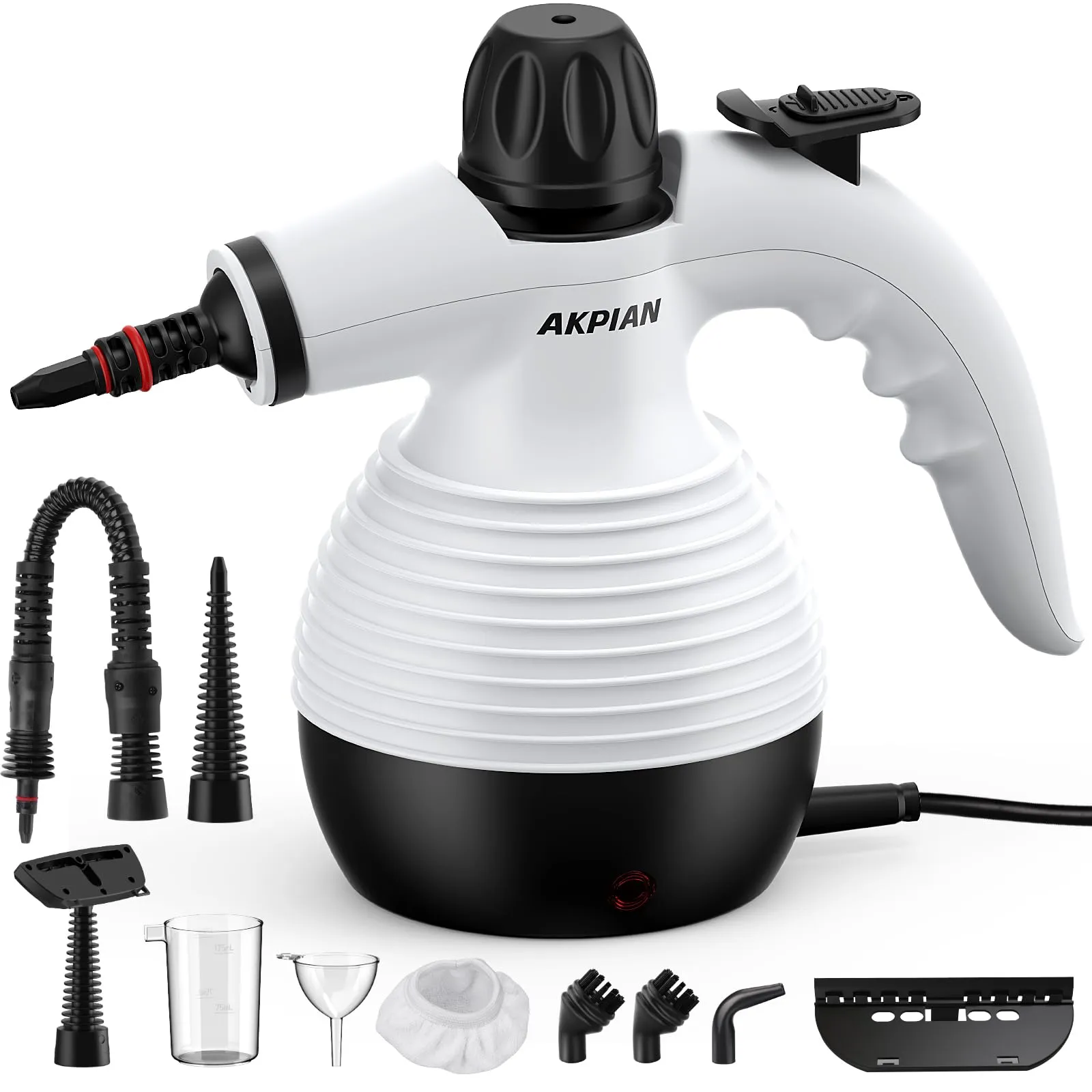 AKPIAN Pulitore a vapore manuale, Steam Cleaner con 10 accessori - immagine 1