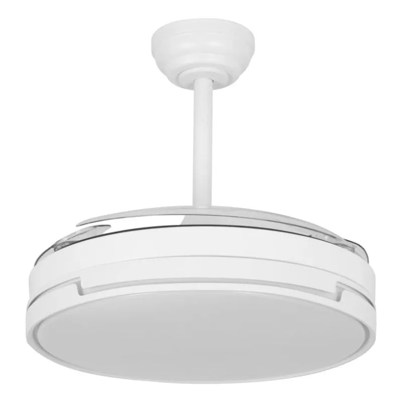 Ventilatore Fabrilamp Papiro DC LED 3 pale pieghevoli 6 velocità Bianco - immagine 1