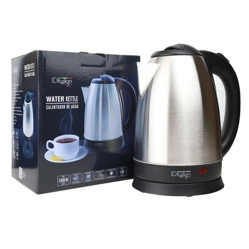 Bollitore Italian Design 1,8L 1500W Acciaio Inox Base 360° Cavo Retrattile - immagine 1