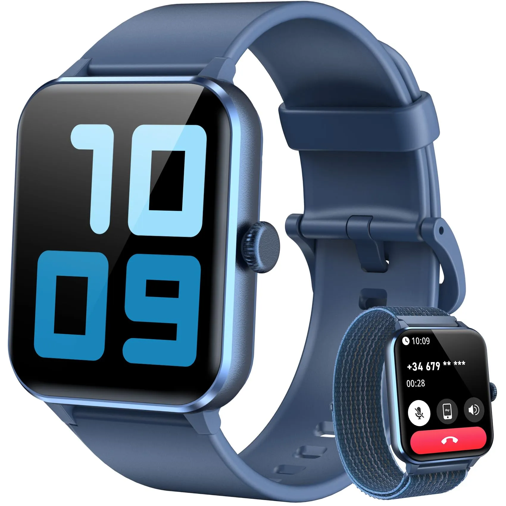 Blackview Smartwatch Uomo Donna, Effettua e Rispondi alle Chiamate,1,85'' Orologio Intelligente Fitness,Cardiofrequenzimetro, Monitoraggio del Sonno, Calcolatori per Android/iOS - immagine 1