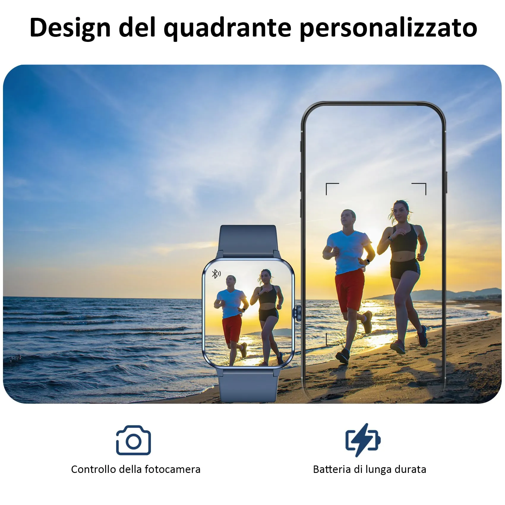 Blackview Smartwatch Uomo Donna, Effettua e Rispondi alle Chiamate,1,85'' Orologio Intelligente Fitness,Cardiofrequenzimetro, Monitoraggio del Sonno, Calcolatori per Android/iOS - immagine 5