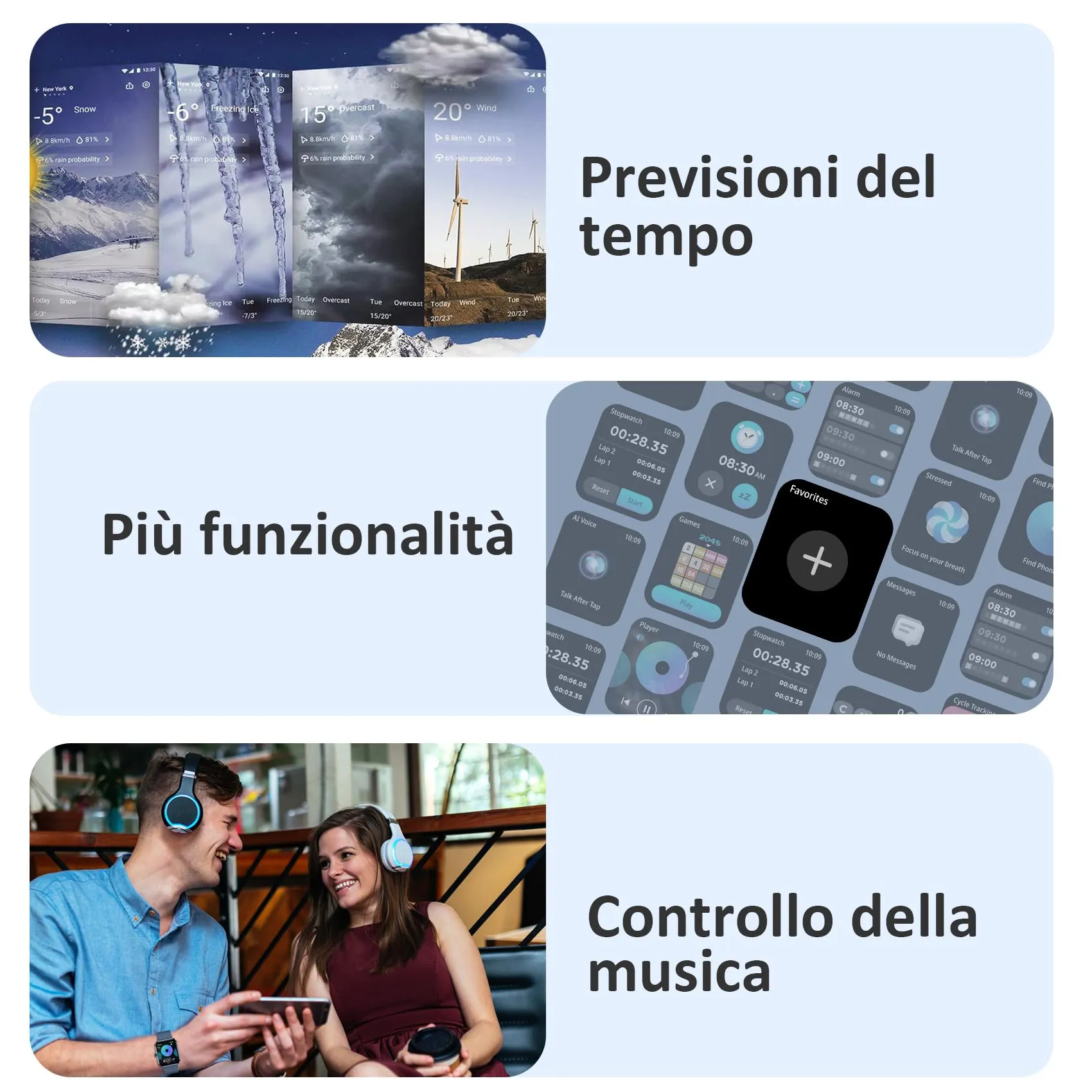 Blackview Smartwatch Uomo Donna, Effettua e Rispondi alle Chiamate,1,85'' Orologio Intelligente Fitness,Cardiofrequenzimetro, Monitoraggio del Sonno, Calcolatori per Android/iOS - immagine 6