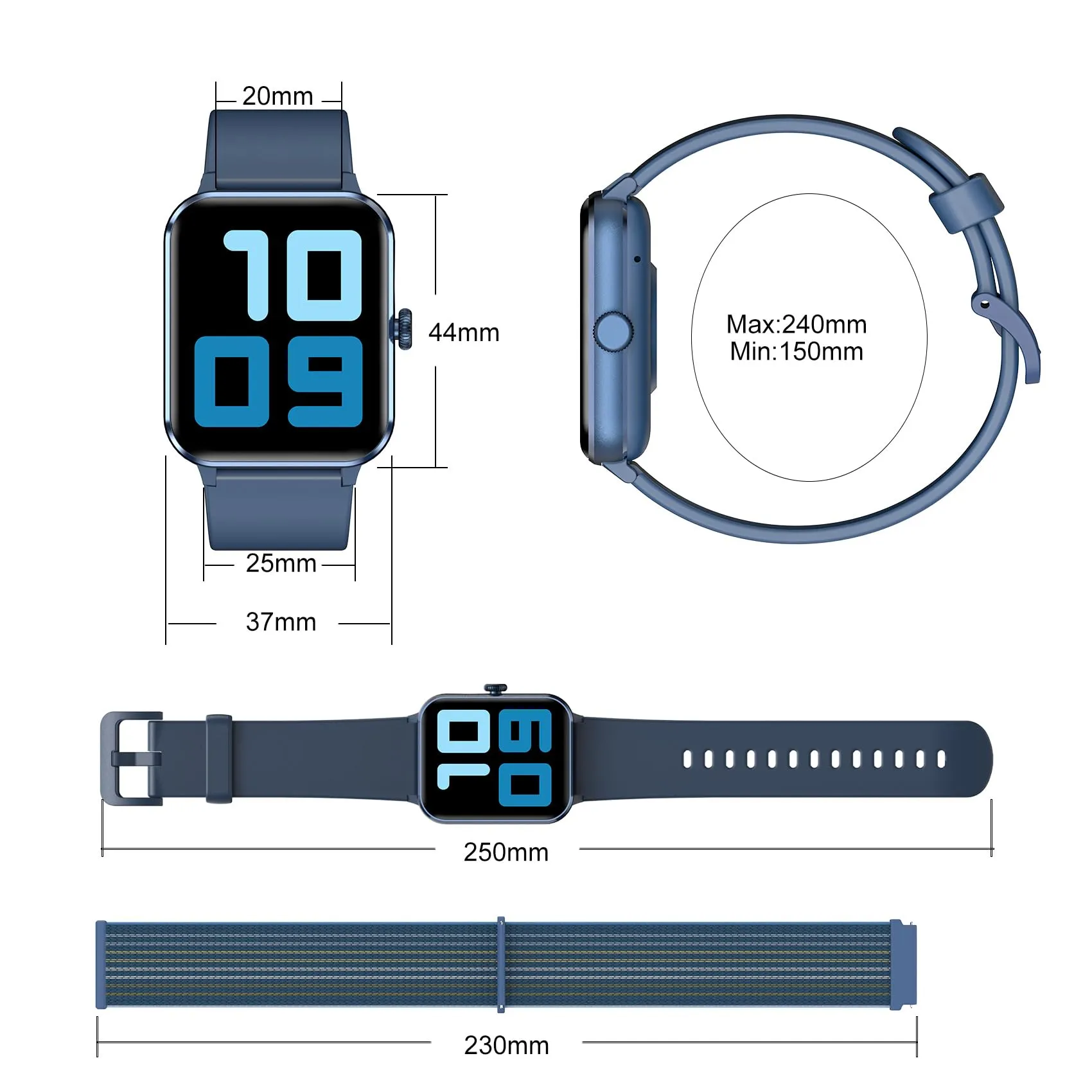 Blackview Smartwatch Uomo Donna, Effettua e Rispondi alle Chiamate,1,85'' Orologio Intelligente Fitness,Cardiofrequenzimetro, Monitoraggio del Sonno, Calcolatori per Android/iOS - immagine 7