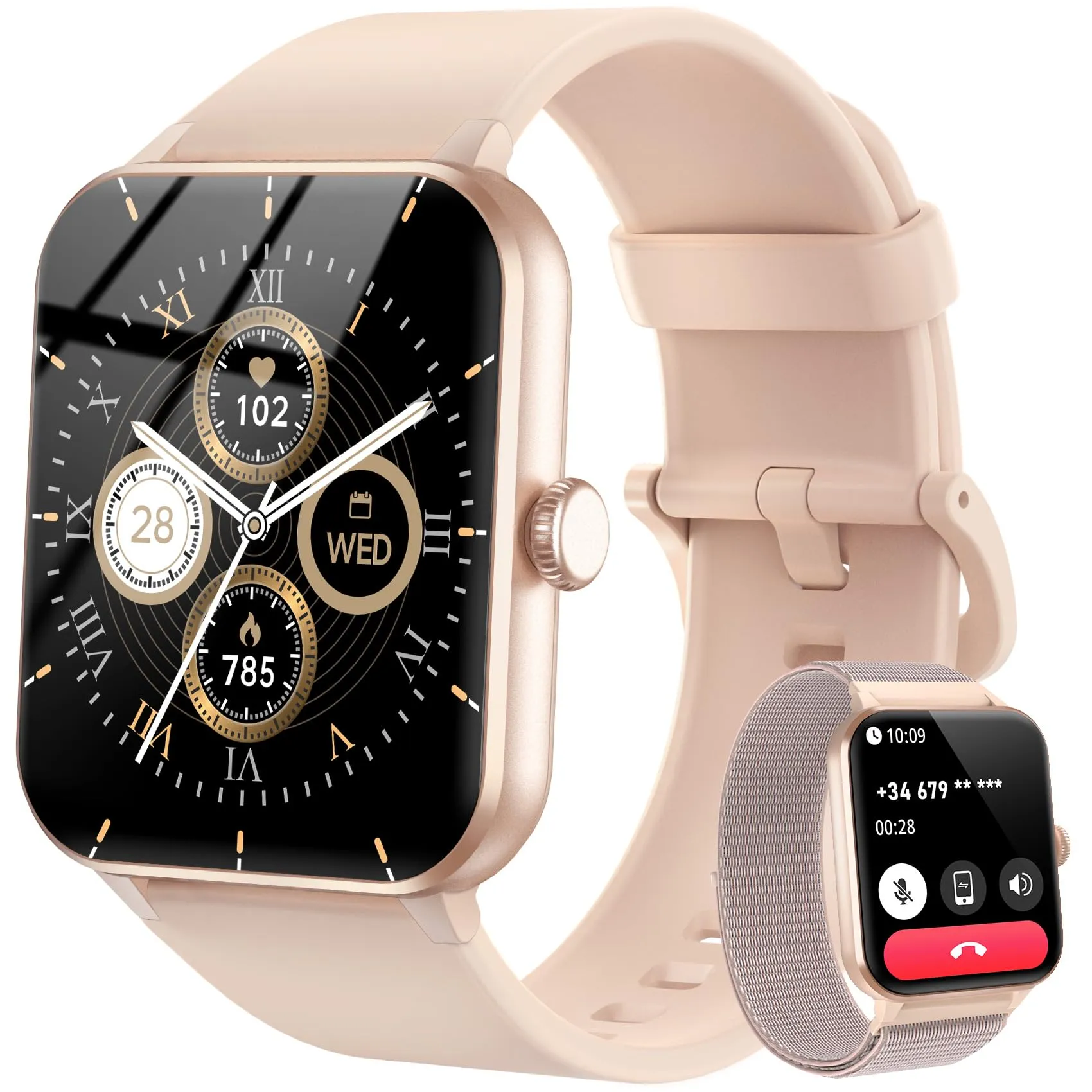 Blackview Smartwatch Uomo Donna, Effettua e Rispondi alle Chiamate,1,85'' Orologio Intelligente 100+ Modalità Sportive/Sonno/Cardiofrequenzimetro/SpO2 per Android IOS - immagine 1