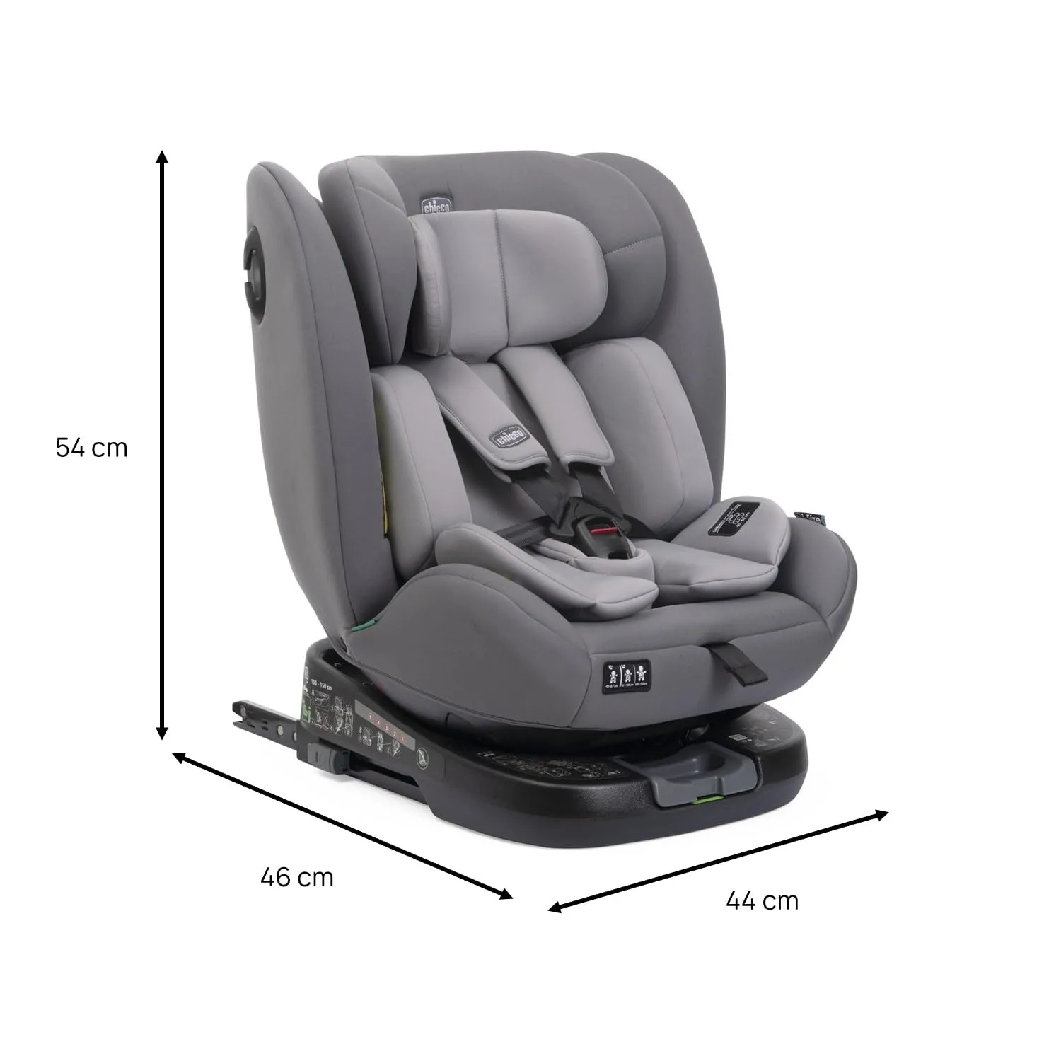 Chicco Unico Evo I-Size, Seggiolino Auto 0-36 Kg, omologato ECE R129/03, Isofix Girevole A 360° E Reclinabile, Gruppo 0+/1/2/3 Da 0 A 12 Anni - immagine 3
