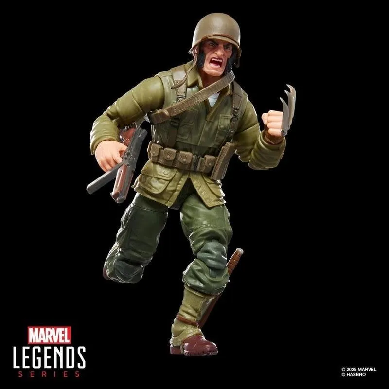 Figura Hasbro Marvel Legends Wolverine WWII Logan 20 Punti Movimento Multicolore - immagine 1