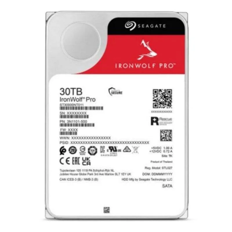 Disco Duro Seagate IronWolf Pro ST30000NT011 30TB HDD 275MB/s NAS 24x7 - immagine 1