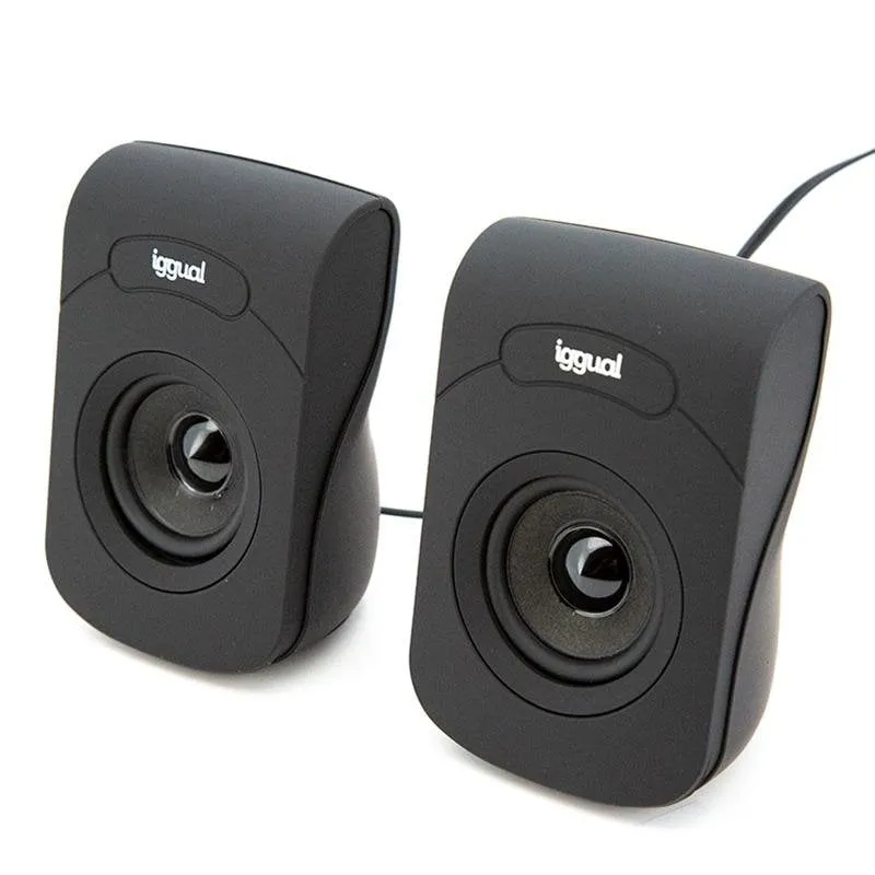 Altavoces iggual 2.0 cablati USB 6W controllo volume integrato - immagine 1