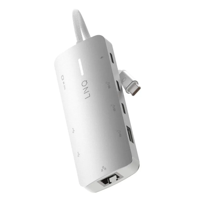 Hub Linq 8 porte 10 Gbps 8K PRO USB-C Multiport 140W HDMI Ethernet - immagine 1
