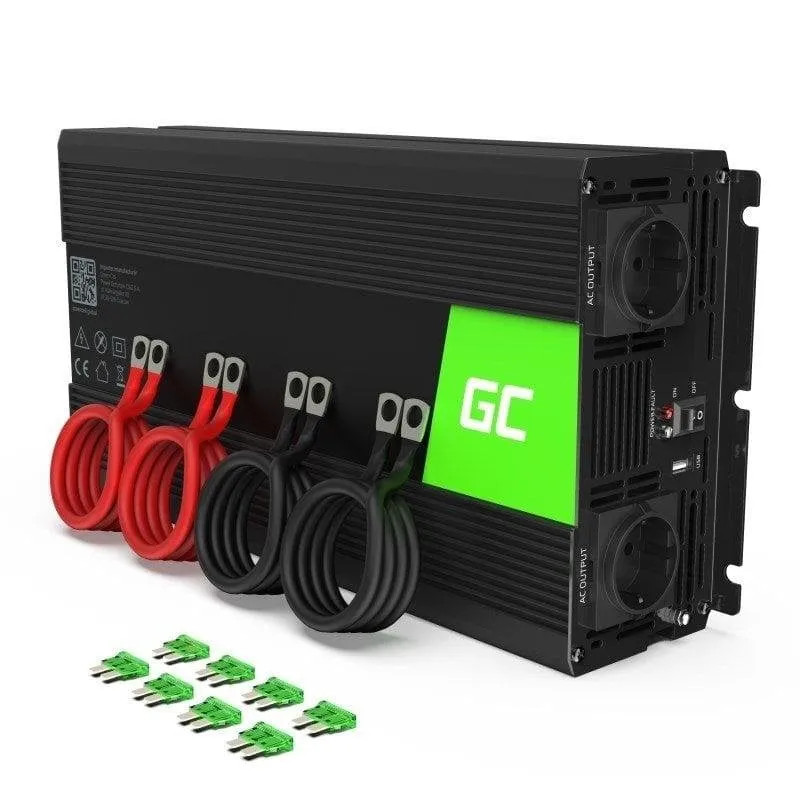 Invertitore di Corrente Green Cell INV20 4000W Interno 24V CC a CA - immagine 1