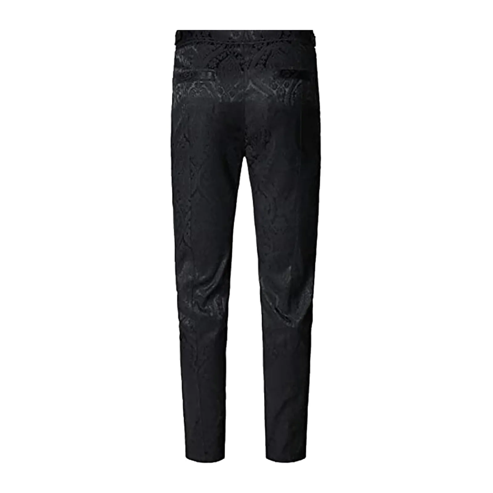 Pantaloni lunghi da uomo, stile gotico, stile vittoriano, per il tempo libero, medievali, carnevale, Nero , XL - immagine 4