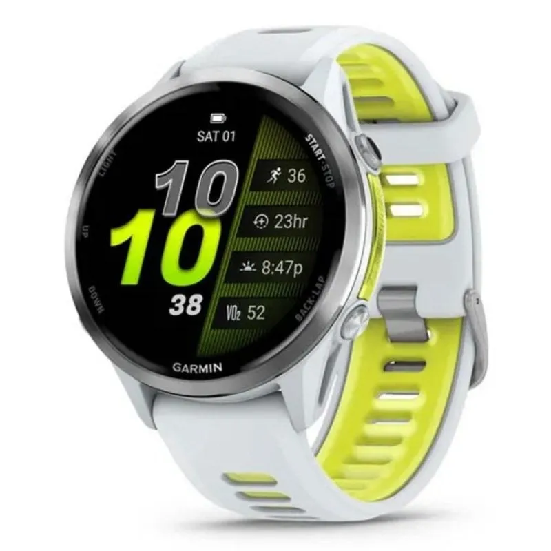 Garmin Forerunner 970 Bluetooth GPS WiFi 47mm AMOLED Bianco Giallo S Cardiofrequenzimetro SpO2 - immagine 1